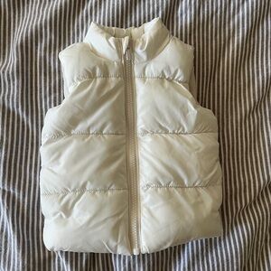 Baby White Puffer Vest